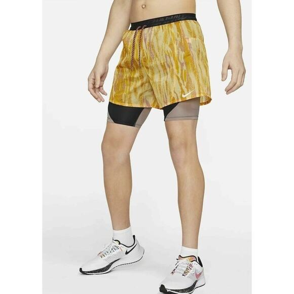 Nike Men’s Wild Run Flex Stride 2-in-1 Running Short Citron Pulse  XXL Athletic - Picture 1 of 14